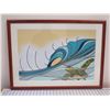 Image 2 : Surfing Honu Art Print by Odi, Framed 22" x 30"