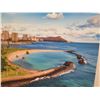 Image 2 : Magic Island Canvas Giclee Art Print (has damage) 19" x 34"