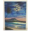 Image 1 : Evening of Peace, Diamond Head Limited Edition Canvas Giclee Art Print #9/50 Signed by Walfrido Garc