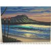 Image 2 : Evening of Peace, Diamond Head Limited Edition Canvas Giclee Art Print #9/50 Signed by Walfrido Garc