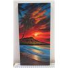 Image 1 : Scarlett Skies Limited Edition Canvas Giclee Art Print #4/50 by Walfrido Garcia 30" x 15" (retail $9