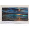 Image 1 : Tiki Moon Limited Edition Canvas Giclee Art Print #4/50 by Walfrido Garcia 15" x 30" (retail $975)