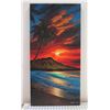 Image 1 : Scarlett Skies Ltd. Edition Canvas Giclee #9/50 Signed by Walfrido Garcia 36" x  18" (retail $1500)