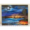 Image 1 : Waves, Moon and Fire Metal Print by Walfrido Garcia 8" x 10" (retail $295)
