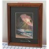 Image 1 : Touched by Heaven Matted Paper Art Print, by Walfrido Garcia, Wood Framed 12" x 10"
