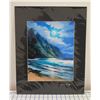 Image 1 : Ocean Scene Matted Paper Art Print by Walfrido Garcia 12" x 12"