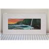 Image 1 : Waterfall Scene Matted Art Print 10" x 20"