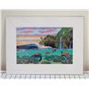 Image 1 : Ocean Scene Matted Art Print 12" x 16"
