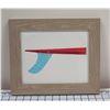 Image 1 : Surf Fin Art Print, Framed 11" x 12"
