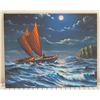 Image 1 : Hokule'a Art Print by Lance Fairly 16" x 20"