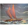 Image 2 : Hokule'a Art Print by Lance Fairly 16" x 20"