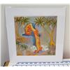 Image 1 : Abstract Figure Matted Paper Art Print 12" x 12"