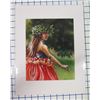 Image 1 : Hula Dancer Matted Paper Art Print 14" x 11"