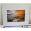 Image 1 : Ocean Scene Matted Paper Art Print 8" x 10"