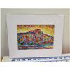 Image 1 : Abstract Matted Paper Art Print 8" x 10"