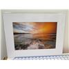 Image 1 : Ocean Scene Matted Paper Art Print 12" x 16"
