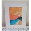Image 1 : Ocean Scene Matted Paper Art Print 10" x 8"