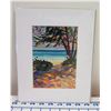 Image 1 : Ocean Scene Matted Paper Art Print 10" x 8"