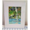 Image 1 : Ocean Scene Matted Paper Art Print 10" x 8"