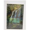 Image 2 : Waterfall Matted Paper Art Print 16" x 12"