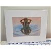 Image 1 : Female Ocean Matted Paper Art Print 8" x 10"