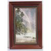 Image 1 : Large Framed Rainbow Ocean Scene Art, 38" x 53"