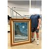 Image 2 : Large Ocean Scene Art, Marked Gallery Proof, Framed & Matted Approx. 30" x 50"