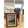 Image 2 : Large Ocean Scene Art by Rudolf Gonzalez, Framed & Matted 35" x 42"