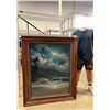 Image 2 : Large Giglee on Canvas, Ocean Scene Art 54/60, Framed & Matted Approx. 30" x 50"