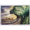 Image 1 : Ocean Wave Scene Metal Print 16" x 24"