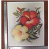 Image 1 : Hibiscus Flowers Art Print by Eve, Hawaii 19" x 16"