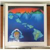Image 1 : Islands of Hawaii Commemorative Art Print by Blaise Domino 30" x 21"