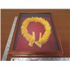Image 2 : Framed Yellow Feather Lei 13" x 16"