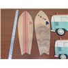 Image 2 : Qty 4 Laser Cut Wooden Pieces: 2 Surfboard-Shaped & 2 VW Vans