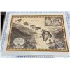 Image 1 : Print - Map of the Sandwich Isles by Blaise Domino 1988, Approx. 25" x 36