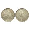 Image 1 : ritish India, Victoria Queen, One Rupee,1862,A/2,0/4 dots, Error- Plain & Reeded Edge,