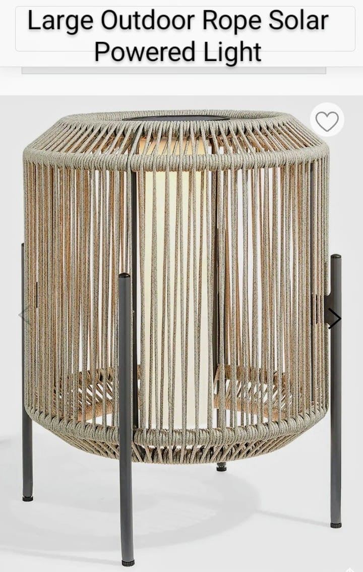 Large outdoor rope solar powered light