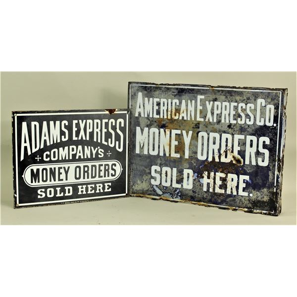 Pair of Railway Express Signs