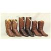 Image 1 : Lot of 3 Pair of Cowboy Boots