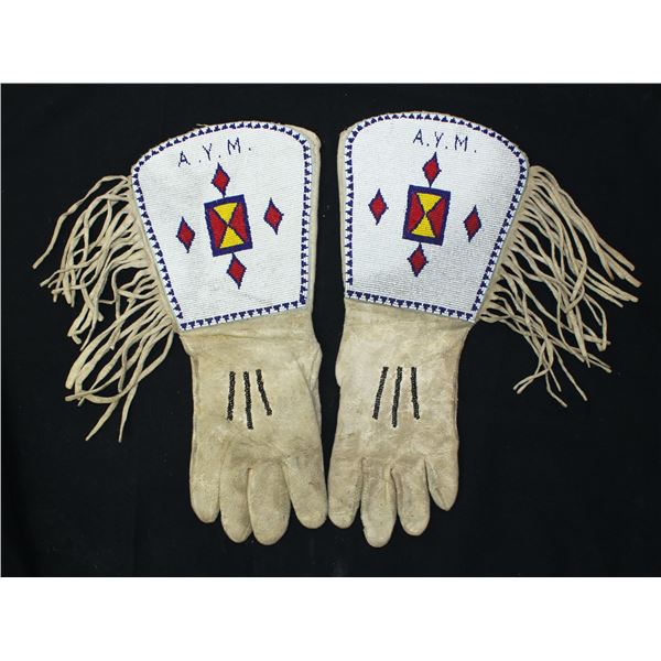 Blackfoot Beaded Gauntlets