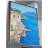 Image 1 : Framed Med Seascape - Artist Signed - 36 X 40
