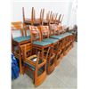 Image 1 : 60-Cherry/Teal Padded Dining Chairs - 60 X $