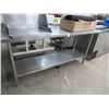 Image 1 : S/S 6' Table w/Lip and Undershelf