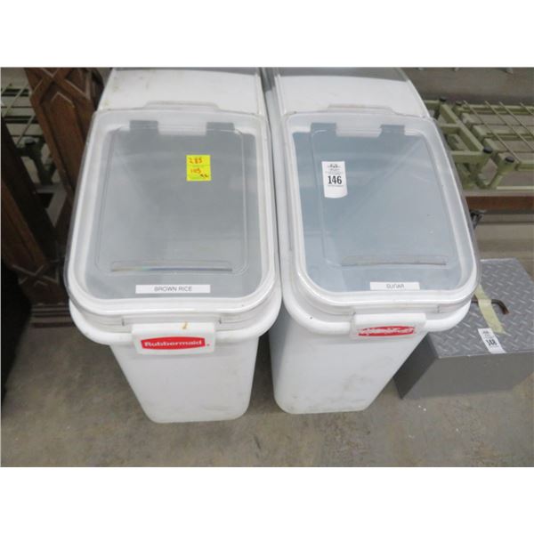 2-Rubbermaid Rolling Ingredient Bin - 2 X $