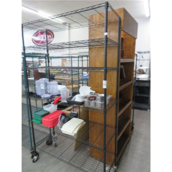 Metro Black Rolling 6 Shelf Cart