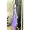 Image 2 : LADIES MAUVE 1400'S MEDIEVAL SHIMMER DRESS WITH BEAD DETAILS - DAILY RENTAL $105.00