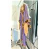 Image 2 : MEN 1440'S MEDIEVAL PURPLE FAUX FUR LINED ROBE WITH GOLD UNDER DRESS - DAILY RENTAL $85.00
