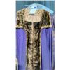 Image 3 : MEN 1440'S MEDIEVAL PURPLE FAUX FUR LINED ROBE WITH GOLD UNDER DRESS - DAILY RENTAL $85.00