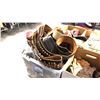 Image 2 : BINS OF WESTERN GEAR, HOLSTERS, BELTS, WHIPS, CHAPS, LEATHER RIDING GLOVES ETC