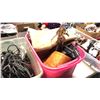 Image 4 : BINS OF WESTERN GEAR, HOLSTERS, BELTS, WHIPS, CHAPS, LEATHER RIDING GLOVES ETC